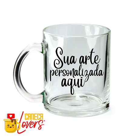 Caneca de Vidro Personalizada - Arte Exclusiva