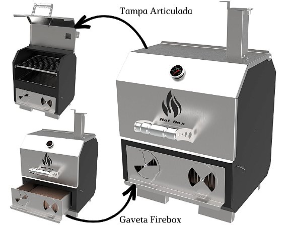 Pit Smoker Hotbox | BANCADA | PRETO