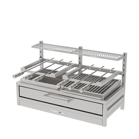Churrasqueira Parrilla Residencial Hotbox Premium INOX 304 - Bancada 97 x 45cm