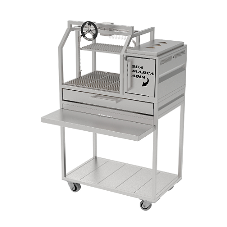 Parrilla Profissional Premium 80cm OU 100cm, 1 Volante - INOX 304