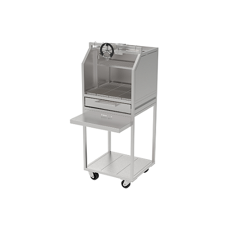 Churrasqueira Parrilla Profissional Premium de Carrinho Carenada - 67x60 - INOX 304