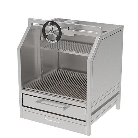 Churrasqueira Parrilla Profissional Carenada Bancada - 67x60 - INOX 304