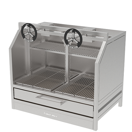 Churrasqueira Parrilla Profissional Carenada de Bancada - 91x60 - INOX 304