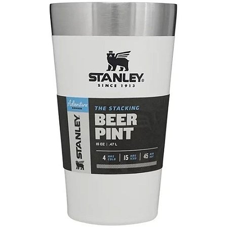 Copo Térmico De Cerveja Sem Tampa Stanley 473ml Branco