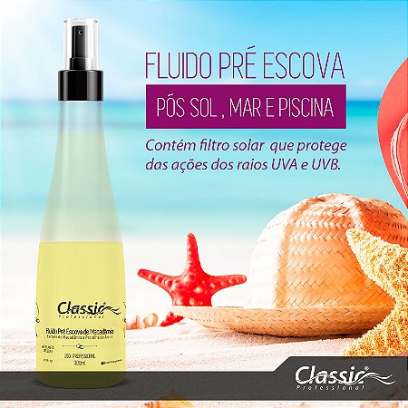 Fluido Macadamia 300 ml - Protege contra os raios UVB  e UVA, contra o calor do secador e elimina o frizz.
