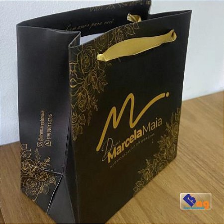 100 Sacolas 16x12x05 (02 Cores Impressão Total)