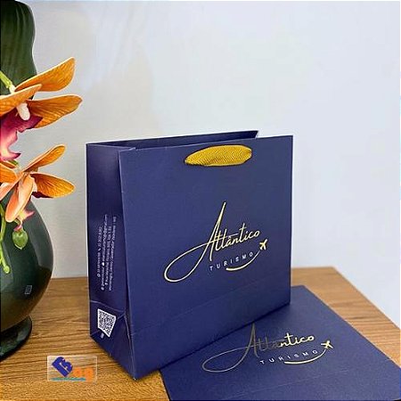 100 Sacolas 23x25x10 (01 Cor Impressão Total)