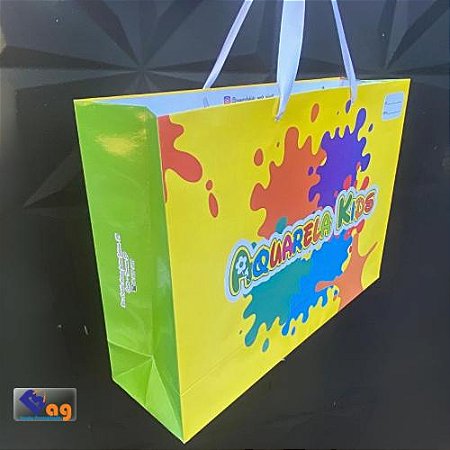 100 Sacolas 25X35X10 (04 Cores Impressão Total)