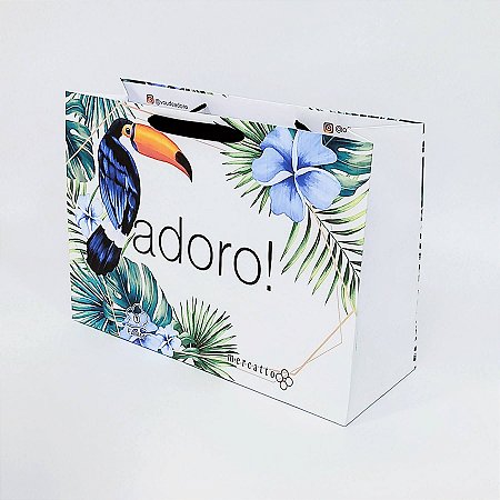 100 SACOLAS PERSONALIZADAS 23X33X12