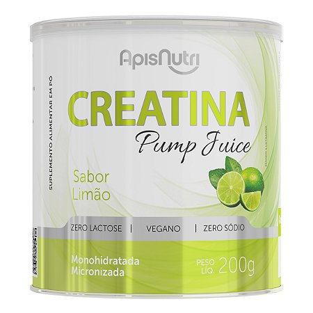 Creatina Pump Juice 200g Sabor Limão