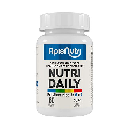 Nutri Daily Polivitamínico e Mineral A-Z 60 Cápsulas 610mg