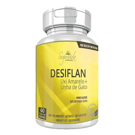 DESIFLAN Uxi Amarelo + Unha de Gato 60 Cápsulas 500mg