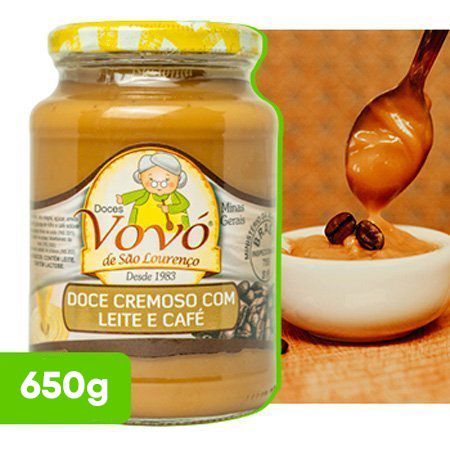 Doce Vovo De Sao Lourenco Doce De Leite Cremoso Com Cafe 650g Delicia De Emporio Chocolates Cafes Especiarias