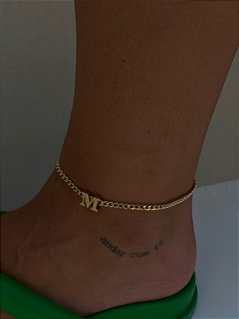 Tornozeleira Letra Personalizada