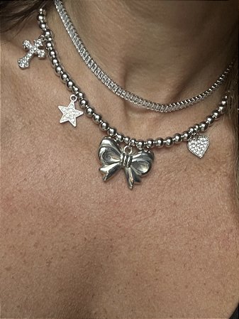 Choker Charm Prata