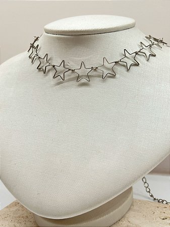 Choker Estrela Prata