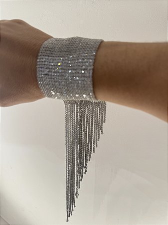 Pulseira Franjas Strass