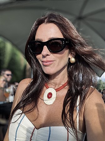 Choker Veludo Maxi Medalha