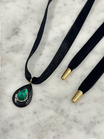 Choker Veludo Gota