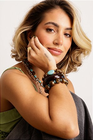 Bracelete Bold Marrom