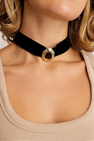 Choker Veludo Gota