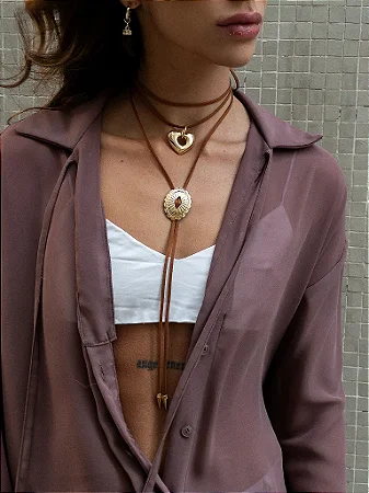 Compre Junto : Gravatinha Boho + Choker Fio Bold Love