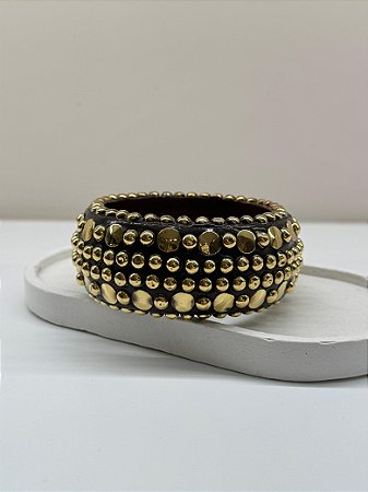 Bracelete Mix Bolas Madeira Índia