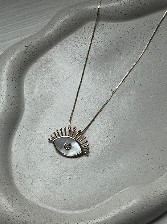 Colar Olho Grego Madrepérola