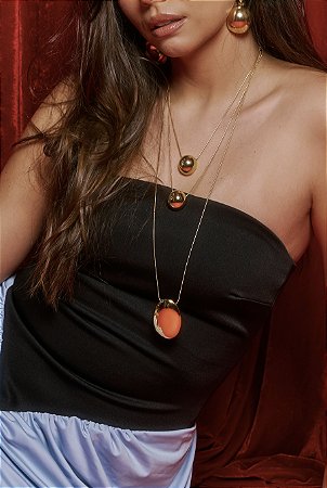 Colar Bold Oval Curto