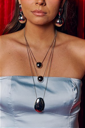 Colar Bold Oval Longo