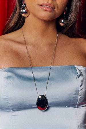 Colar Bold Oval Longo