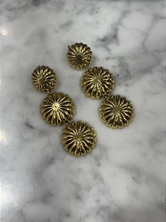 Brinco Triplo Ouro Velho