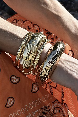 Bracelete Oval Martelado