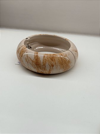 Bracelete Oval Resina Coral