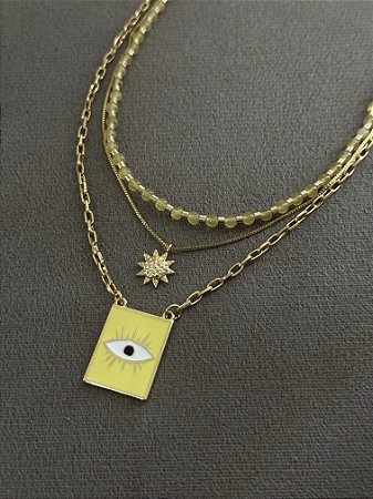 Colar Escapulário Olho Grego