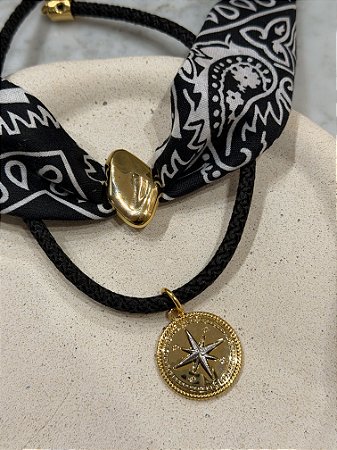 Colar Corda Bússola