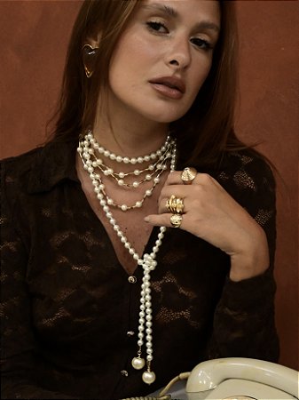 Colar Pérola Vintage