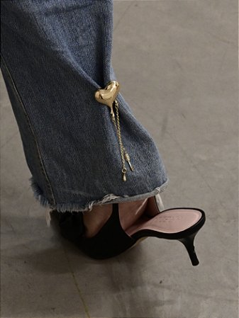 Broche Coração Franjas