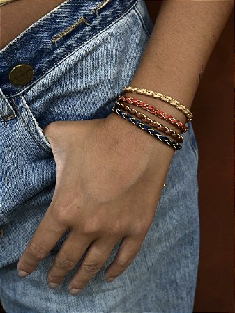 Pulseira Trançada Fio
