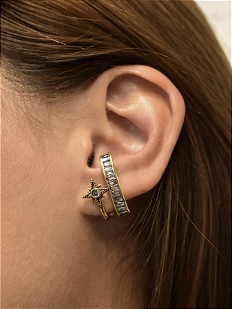 Earcuff Ouro Vintage