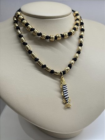 Compre Junto: Choker Trama + Colar Entremeio Sardinha Preto