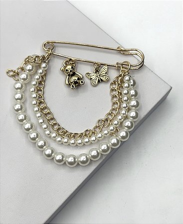 Broche Alfinete Correntes