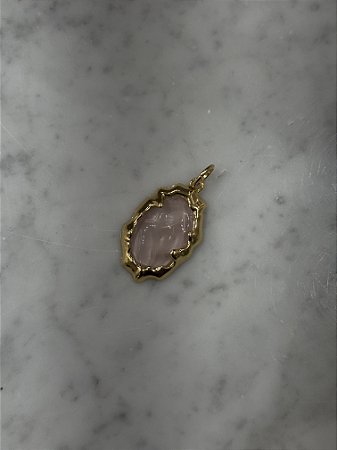 Pingente Oval Rosa