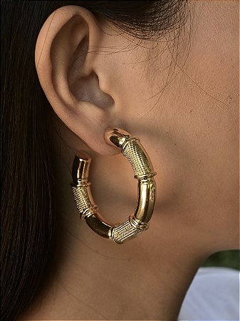 Argola Textura Duo