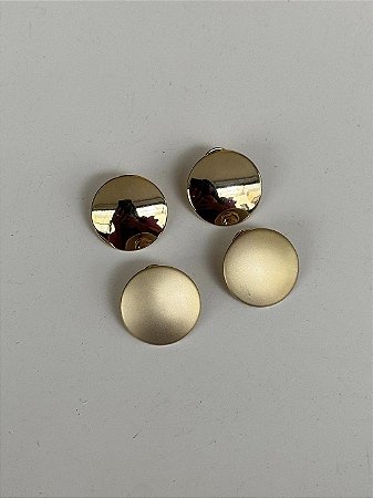 Brinco Botão Dourado