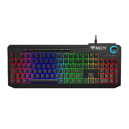 TECLADO MEMBRANA GAMDIAS ARES P2 ABNT2 PRETO