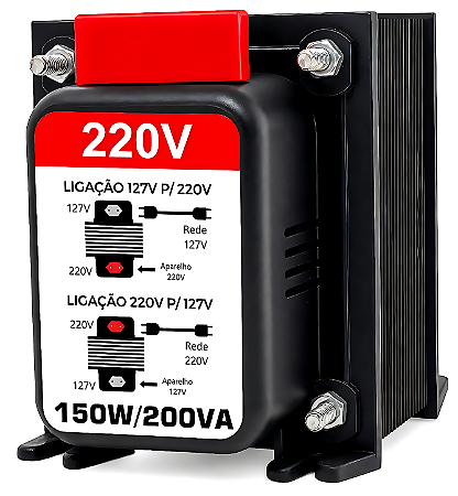 Transformador 150W 200VA Inversor Voltagem de 110V Para 220V ou 220V Para 110V