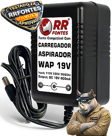 Fonte Carregador DC 19v Robô Aspirador De Pó Robot Wap