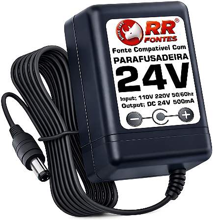 Carregador Fonte DC 24v Para Parafusadeira Black Decker 60W