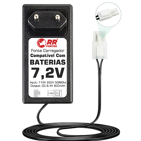 Fonte Carregador DC 7,2v Tamiya Para Baterias De Brinquedo